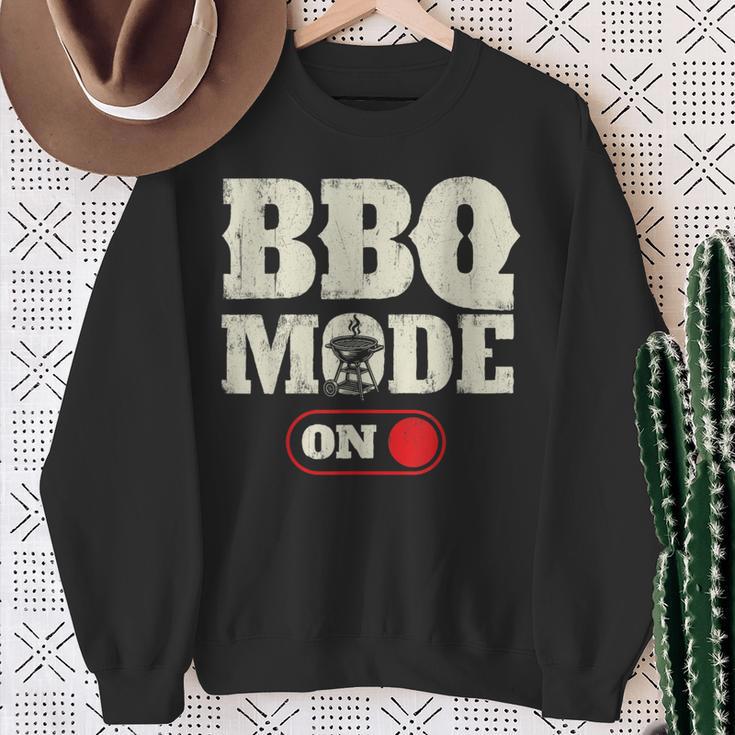 Bbqモードオン バーベキュー愛好家 グリル バーベキュー スウェットシャツ 年配の女性への贈り物