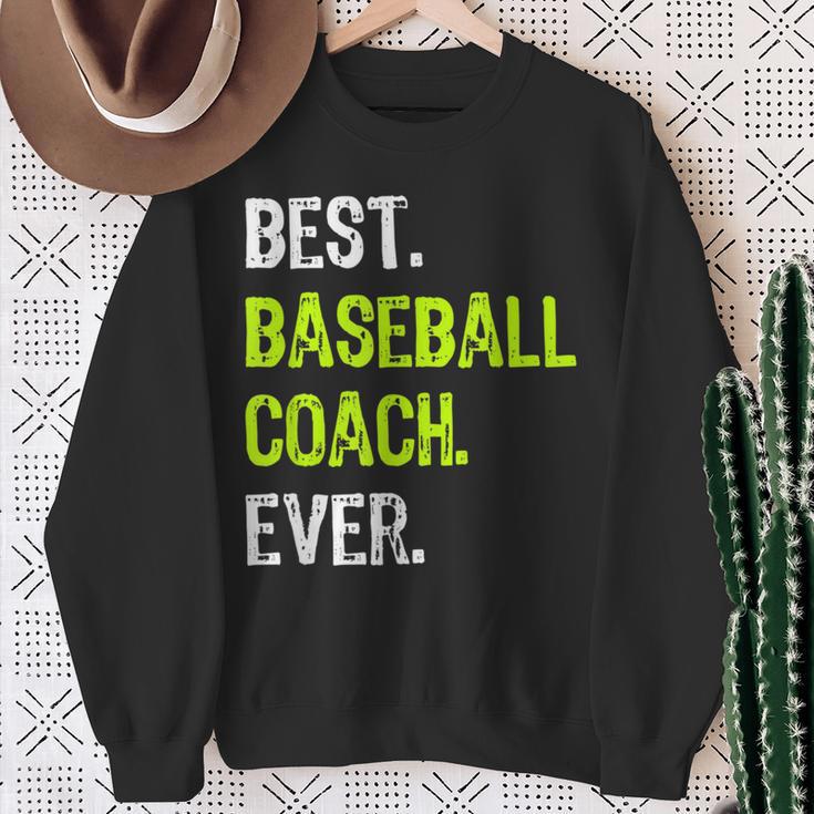 Best Baseball Coach Ever スウェットシャツ 年配の女性への贈り物