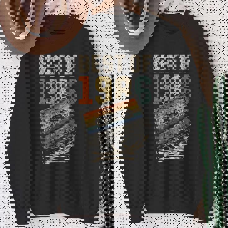 Best Of 1986 カセットテープ 40年 音楽 レトロ 誕生日 スウェットシャツ 年配の女性への贈り物