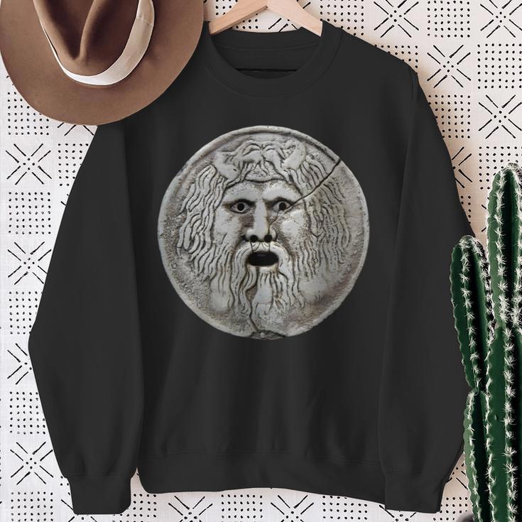 Bocca Dellaerita 真実の口 古代マスク 長袖tシャツ スウェットシャツ 年配の女性への贈り物