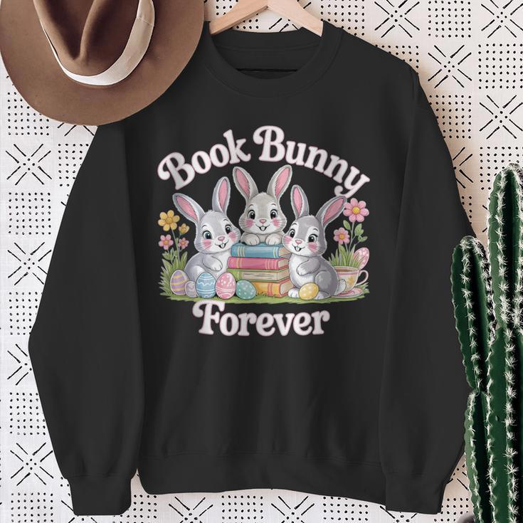 Book Bunny Forever Easter Reading Librarian Bookworm Sweatshirt Gifts for Old Women Book Bunny Forever Easter Reading Librarian Bookworm Sweatshirt Gifts for Old Women