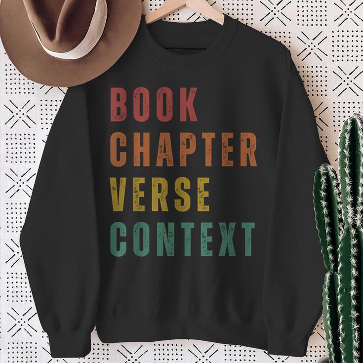 Book Chapter Verse Context Sweatshirt Gifts for Old Women
