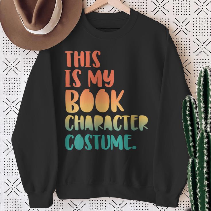 This Is My Book Character Costume Retro Halloween Sweatshirt Gifts for Old Women