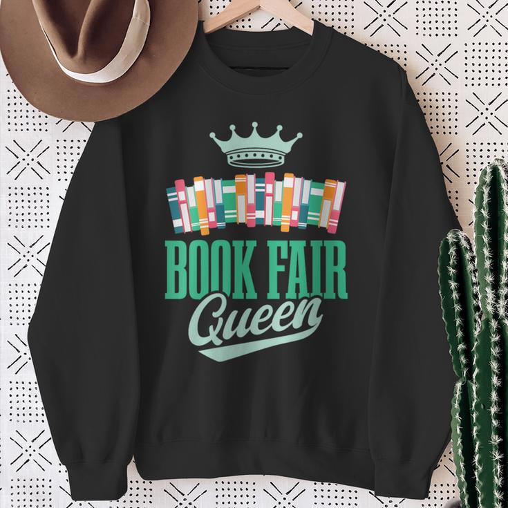 Book Fair Queen Literature School Book Fair Event Sweatshirt Gifts for Old Women