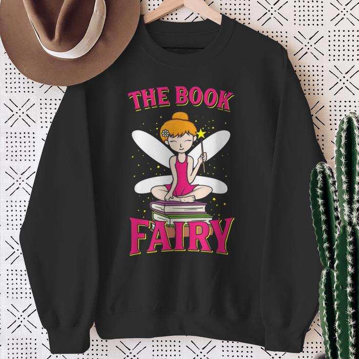 The Book Fairy Reading Teacher Librarian Men Women Sweatshirt Gifts for Old Women