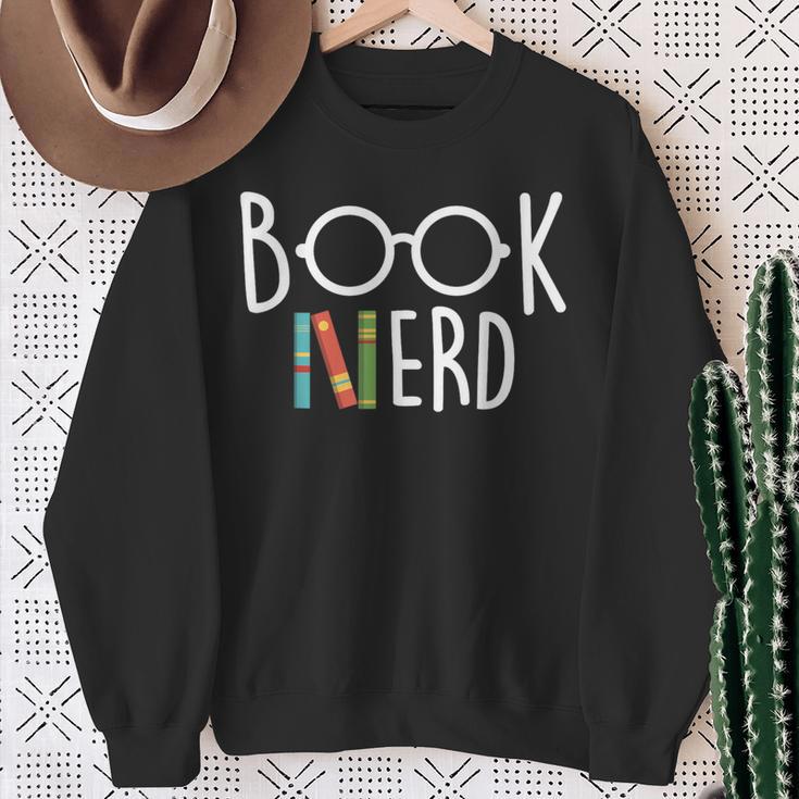 Book Nerd School Librarian Library Bibliophile Reading Sweatshirt Gifts for Old Women