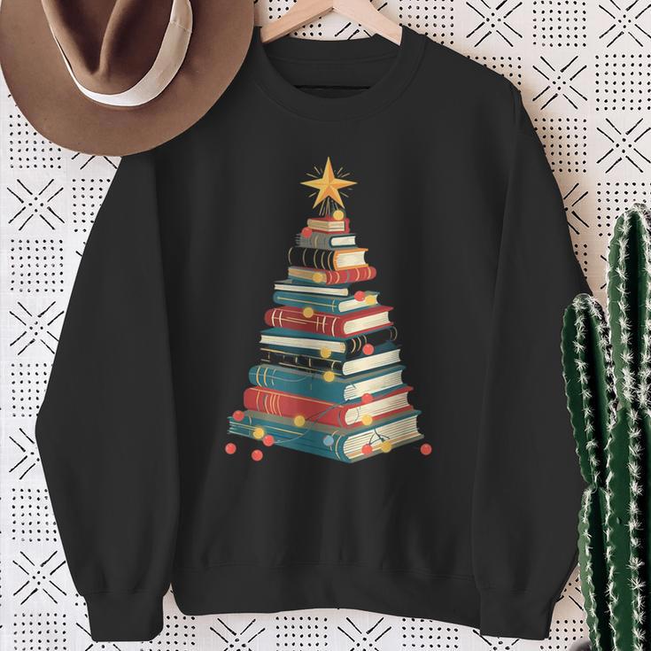 All Booked For Christmas Book Sweatshirt Gifts for Old Women