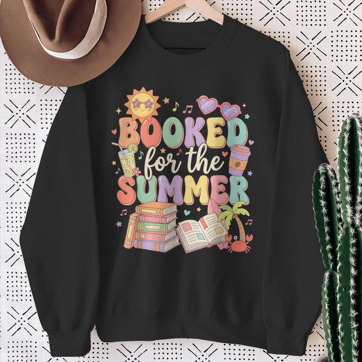 Booked For The Summer Cute Book Reading Women Girls Sweatshirt Gifts for Old Women