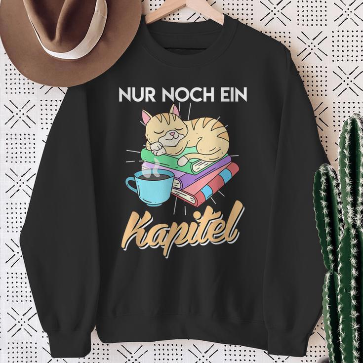Books And Cats Saying Just One More Chapter Sweatshirt Gifts for Old Women
