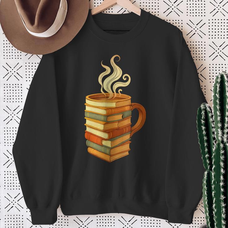 Books Coffee Mug Reading Lover Literary Bibliophile Sweatshirt Gifts for Old Women