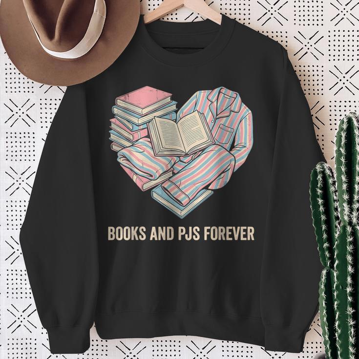 Books And Pajamas Reading Bedtime Sweatshirt Gifts for Old Women