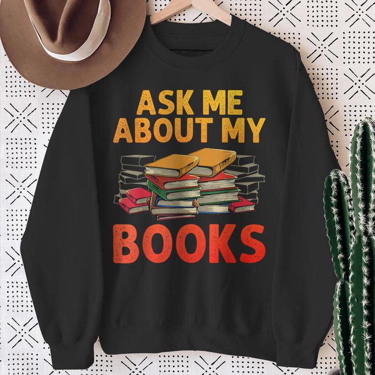 Bookworm Art For Men Women Book Reading Lover Bookish Sweatshirt Gifts for Old Women