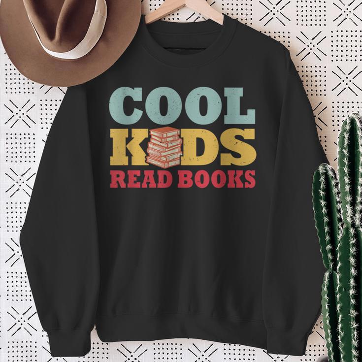 Bookworm Cool Kids Read Books Book Lover Reading Sweatshirt Gifts for Old Women
