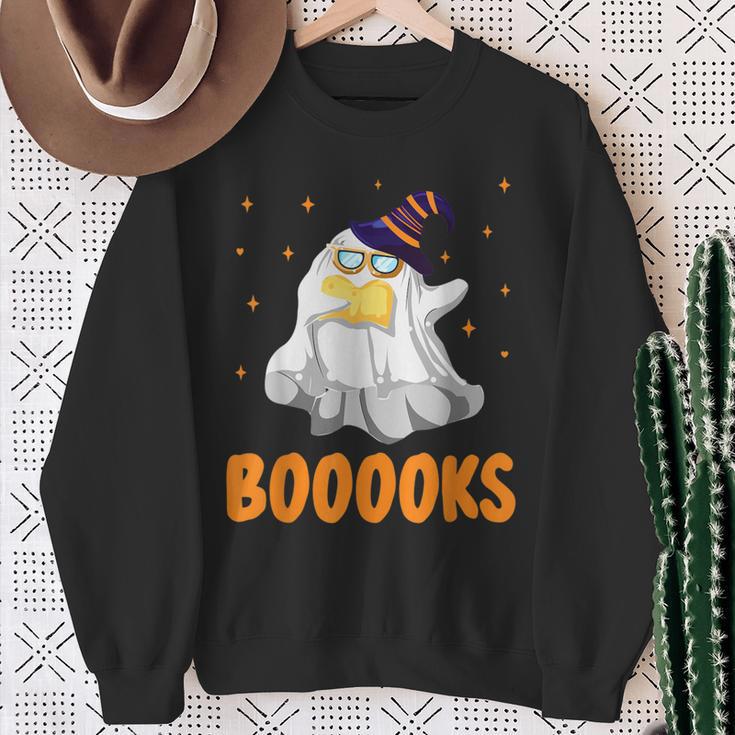 Booooks Funny Halloween Cute Ghost Book Reading Sweatshirt Gifts for Old Women Booooks Funny Halloween Cute Ghost Book Reading Sweatshirt Gifts for Old Women