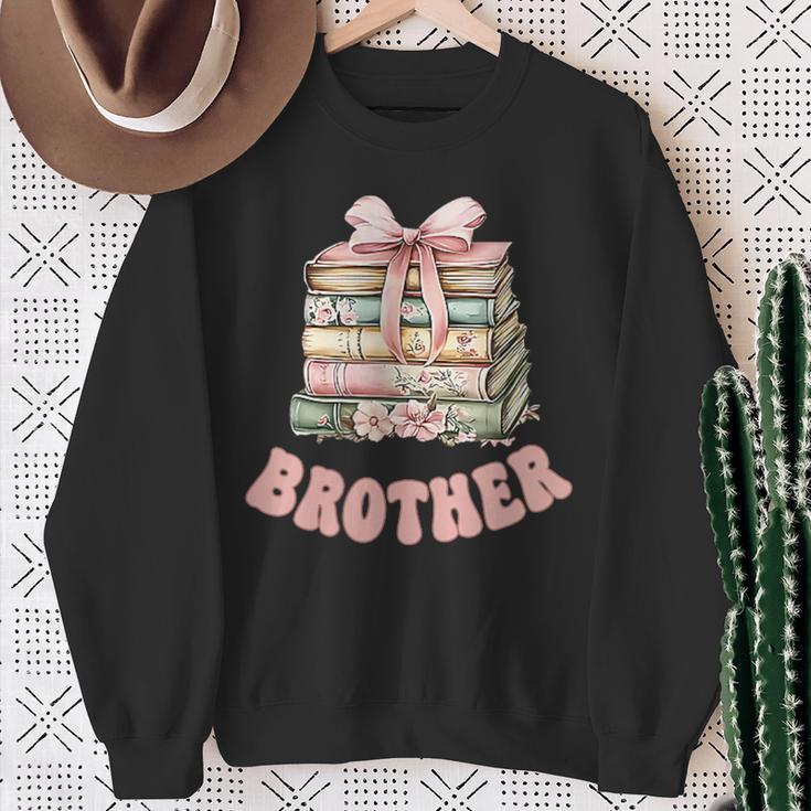 Brother Book First Chapter Birthday Family Matching Party Sweatshirt Gifts for Old Women