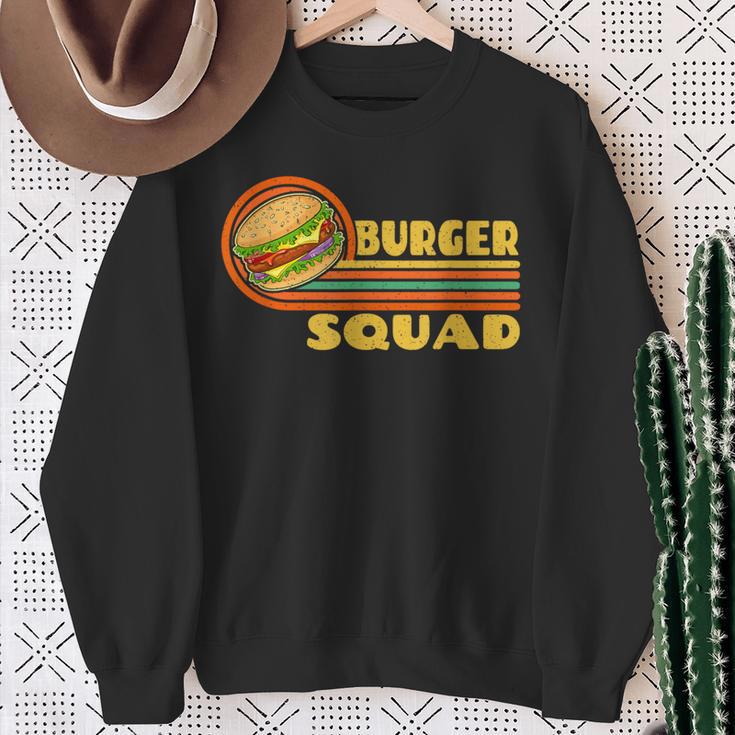 Burgerquad チーズバーガー 食通愛好家チーム ハンバーガー スウェットシャツ 年配の女性への贈り物