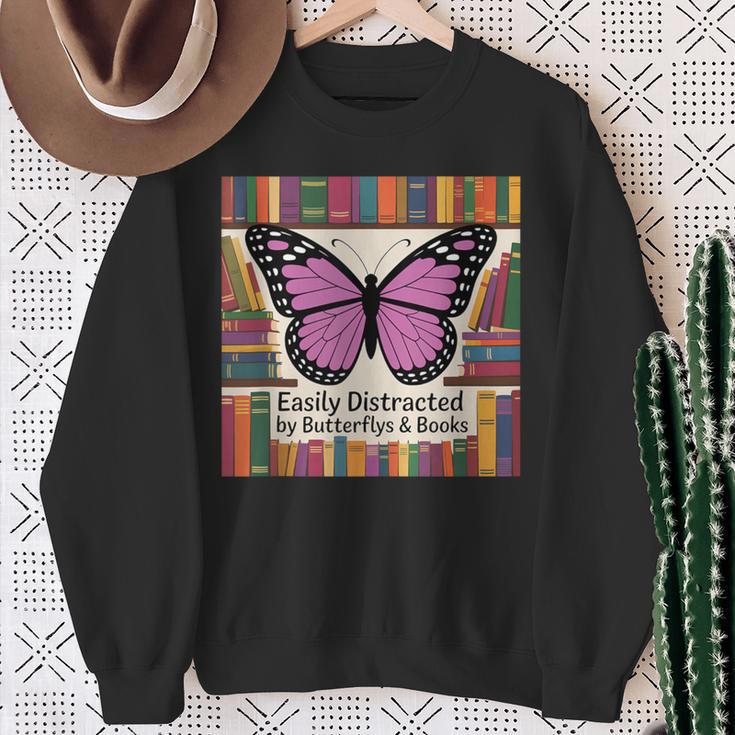 Butterfly Decor Book Butterfly Party Favors Purple Butterfly Sweatshirt Gifts for Old Women