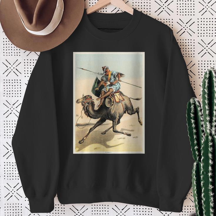 Camel Johnson's Household Book Nature African Muslim Warrior Sweatshirt Gifts for Old Women