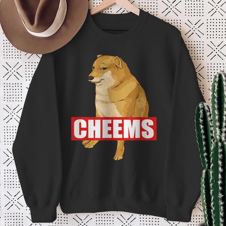 Cheems Dog おもしろ柴犬ダンクミーム スウェットシャツ 年配の女性への贈り物