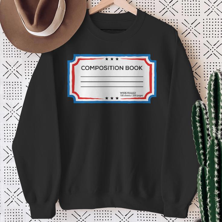 Classic Composition Book Cover Teachers And Students Sweatshirt Gifts for Old Women