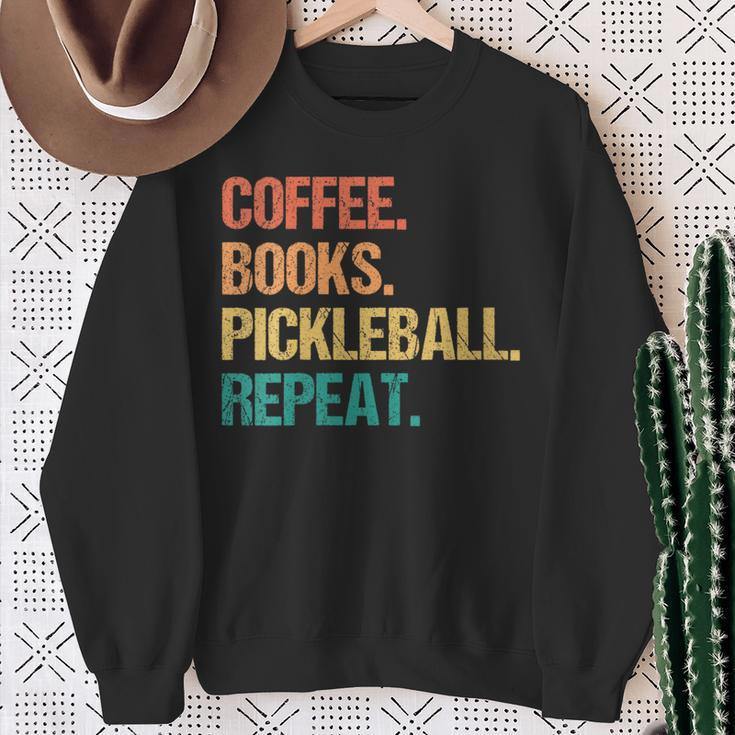 Coffee Books Pickleball Reading Lovers Bookworm Sweatshirt Gifts for Old Women Coffee Books Pickleball Reading Lovers Bookworm Sweatshirt Gifts for Old Women