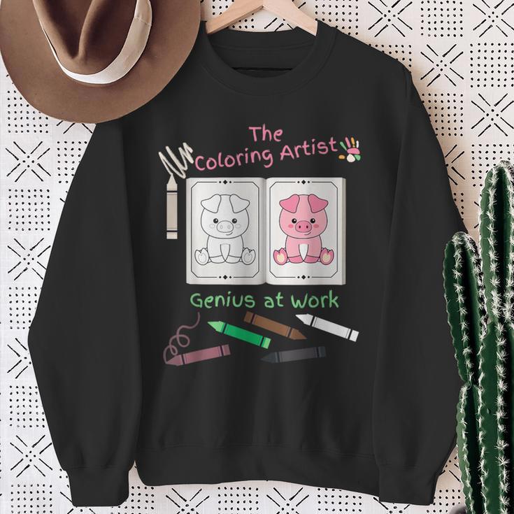 Coloring Book For Kids Ages 3 To 5 Color Inside The Lines Sweatshirt Gifts for Old Women