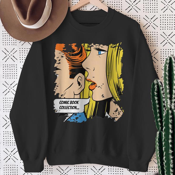 Comic Book Collection Comic Book Collector Sweatshirt Gifts for Old Women