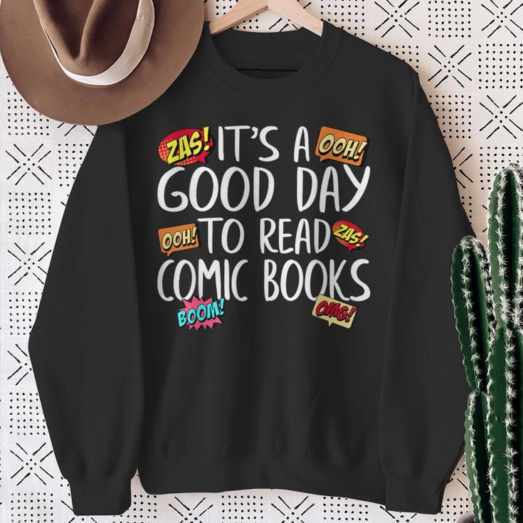 Comic Book Reading Collector Nerd Fan Anime Book Sweatshirt Gifts for Old Women