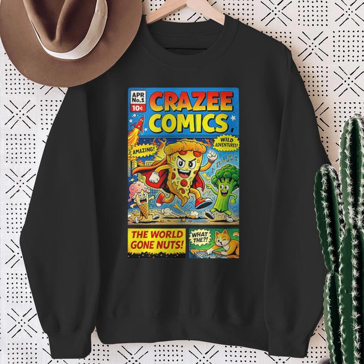 Comic Reader Comic Book Merch Vintage Reading Comic Books Sweatshirt Gifts for Old Women