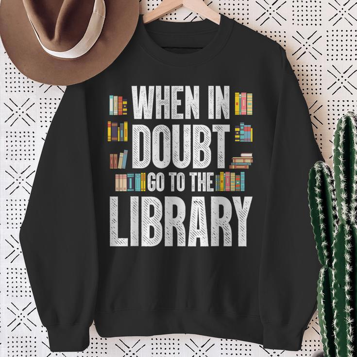 Cool Book Reader Men Women Library Themed Bookworm Librarian Sweatshirt Gifts for Old Women