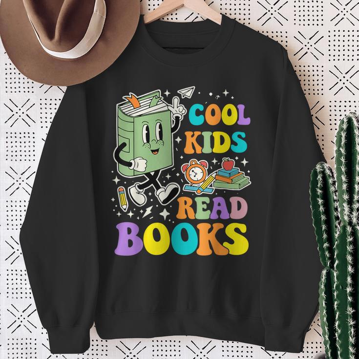 Cool Kids Read Books Teacher Bookworm Librarian Book Lover Sweatshirt Gifts for Old Women