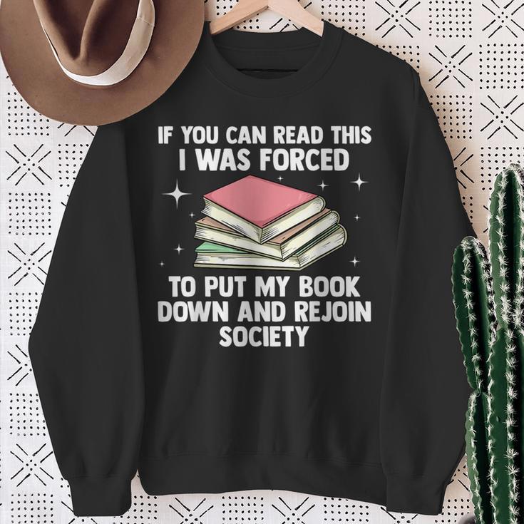 Cool Librarian Art For Men Women Novel Book Nerd Library Sweatshirt Gifts for Old Women