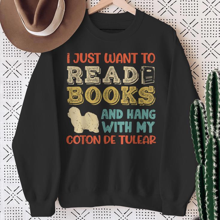Coton De Tulear Mama Ich Will Nur Lesen Books Hanging Dog Sweatshirt Gifts for Old Women Coton De Tulear Mama Ich Will Nur Lesen Books Hanging Dog Sweatshirt Gifts for Old Women