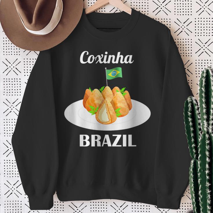Coxinha 伝統的なブラジル料理 ブラジル国旗 スウェットシャツ 年配の女性への贈り物