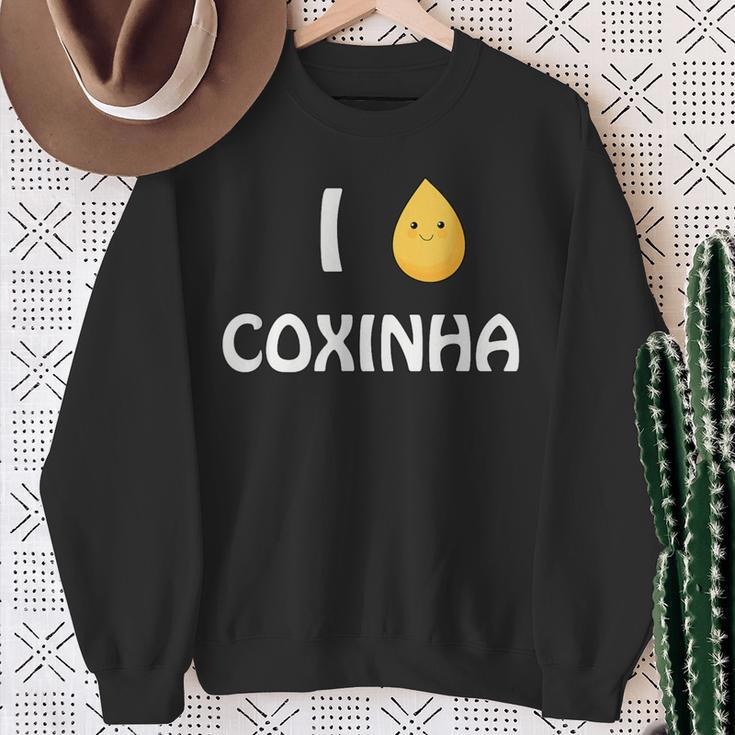 Coxinhaが大好き本物のブラジルオリジナル。 スウェットシャツ 年配の女性への贈り物