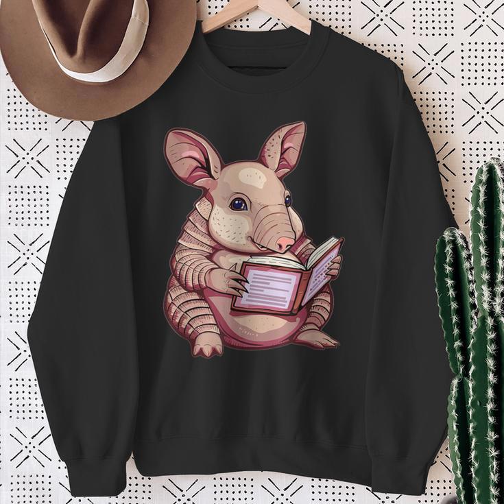 Cute Armadillo With Book I Armadillo Sweatshirt Gifts for Old Women Cute Armadillo With Book I Armadillo Sweatshirt Gifts for Old Women