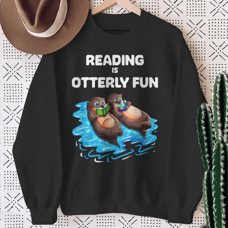 Cute Otter Reading Book Two Otter Reading Is Otterly Fun Sweatshirt Gifts for Old Women