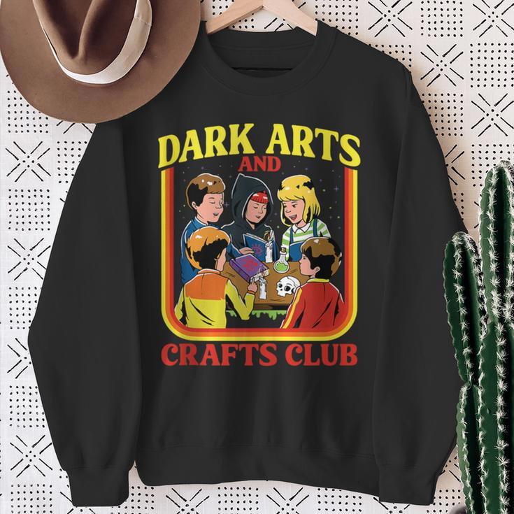 Dark Arts And Crafts Club Retro Witchy Book Cover Sweatshirt Gifts for Old Women