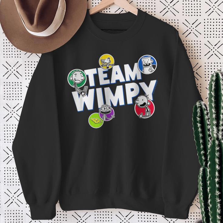 DOAWK Colorful Team Wimpy Sticker Collage Book Series Sweatshirt Gifts for Old Women DOAWK Colorful Team Wimpy Sticker Collage Book Series Sweatshirt Gifts for Old Women