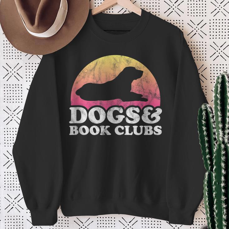 Dogs And Book Clubs Or Women's Dog And Book Club Sweatshirt Gifts for Old Women