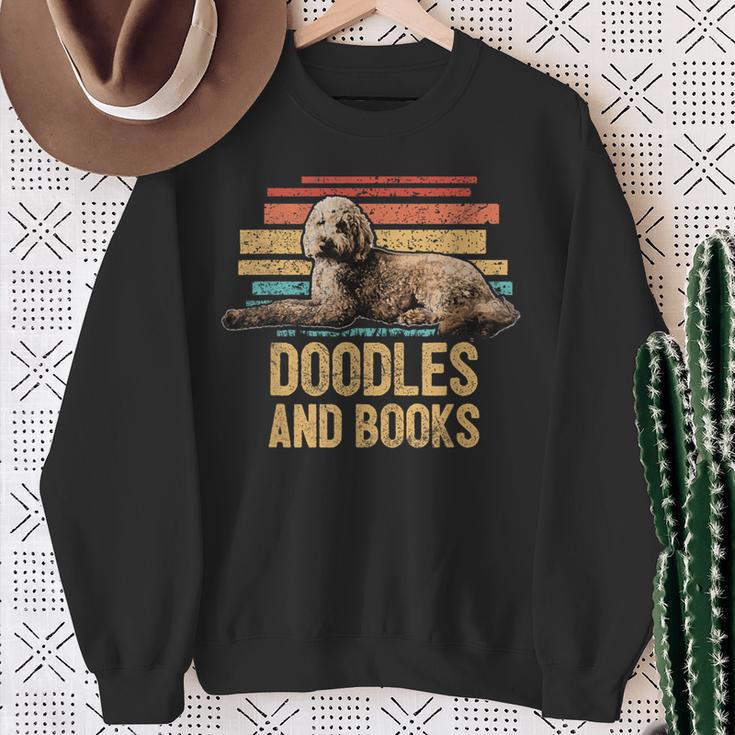 Doodles And Books Goldendoodle Dog Doodle Book Lover Retro Sweatshirt Gifts for Old Women Doodles And Books Goldendoodle Dog Doodle Book Lover Retro Sweatshirt Gifts for Old Women