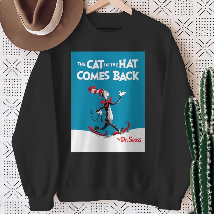 Dr Seuss The Cat In The Hat Comes Back Book Cover Sweatshirt Gifts for Old Women
