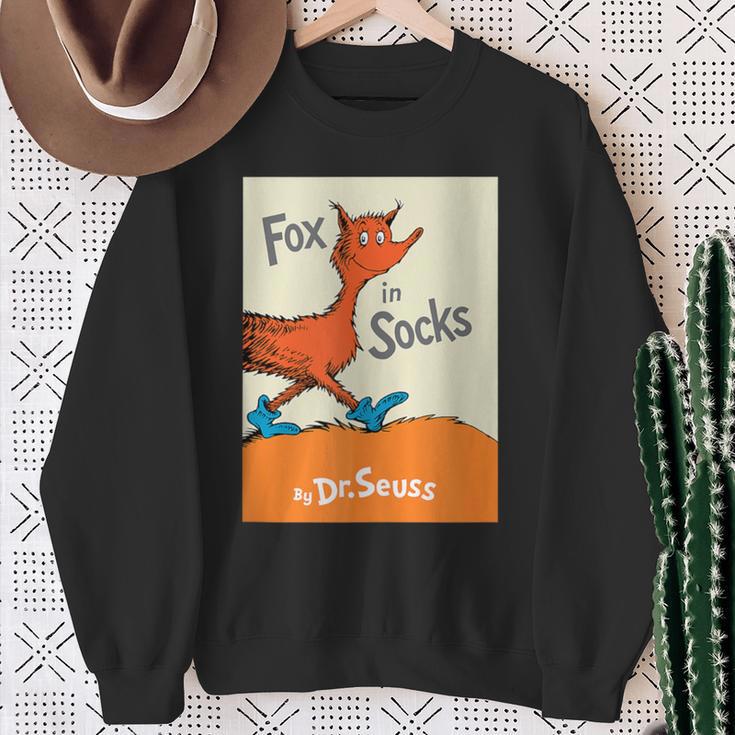 Dr Seuss Fox In Socks Book Cover Sweatshirt Gifts for Old Women Dr Seuss Fox In Socks Book Cover Sweatshirt Gifts for Old Women