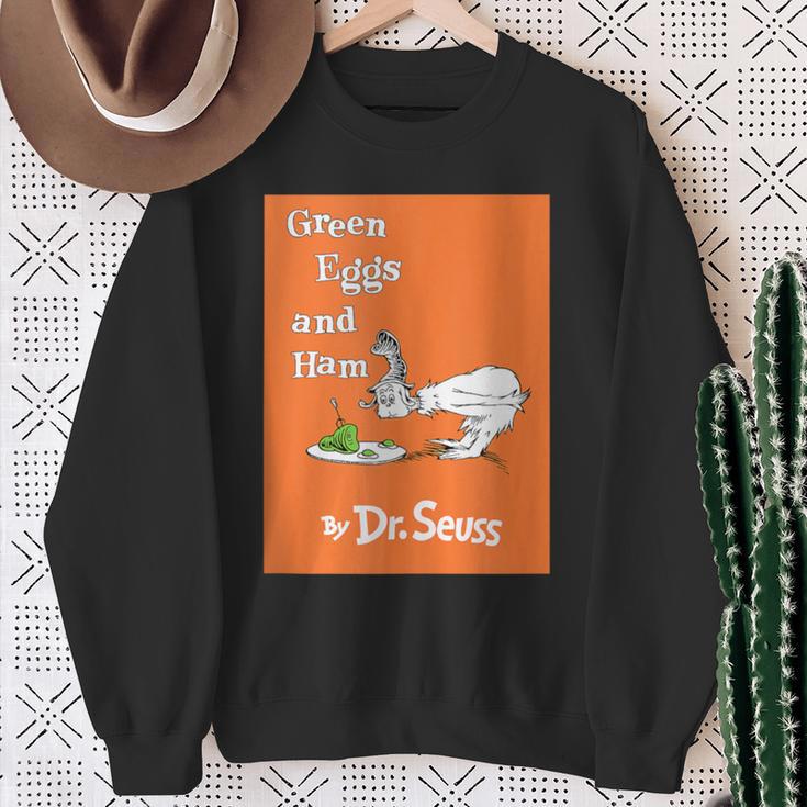 Dr Seuss Green Eggs And Ham Book Cover Sweatshirt Gifts for Old Women