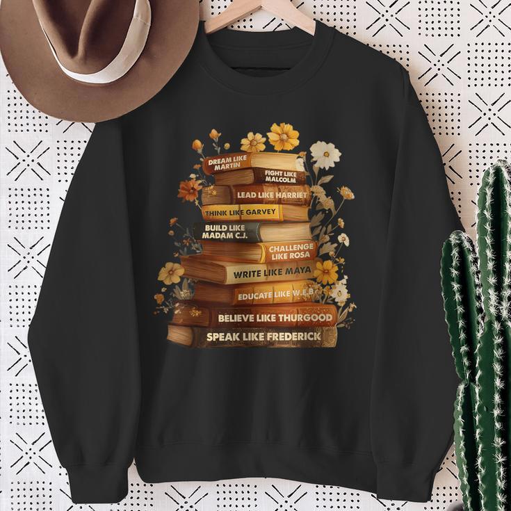 Dream Like Martin Floral Book History Month Women Men Sweatshirt Gifts for Old Women