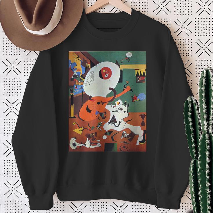 Dutch Interior I 1928 ジョアン・ミロ アートtシャツ スウェットシャツ 年配の女性への贈り物