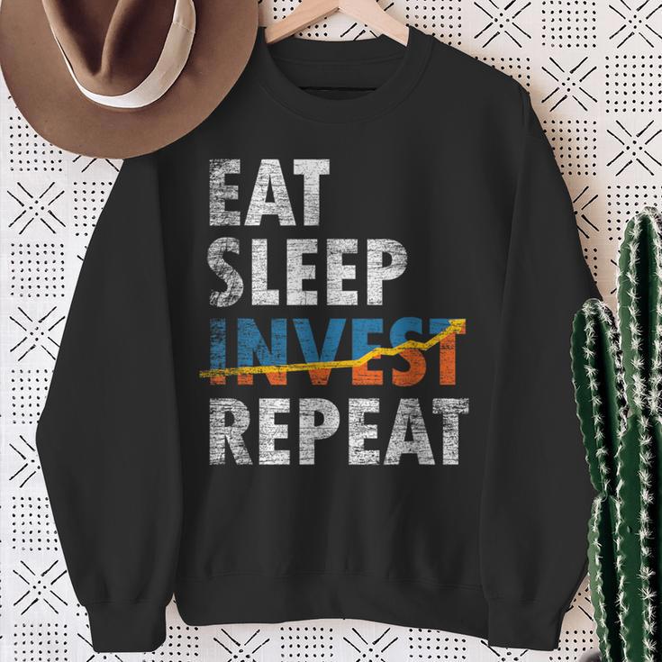 Eatleep Invest Repeat Investment Trading スウェットシャツ 年配の女性への贈り物