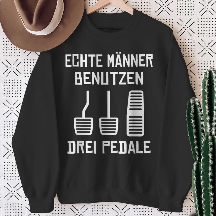 Echte Männer Benutzen Drei ペデール 旧車 手動運転 スウェットシャツ 年配の女性への贈り物