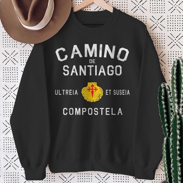 El Camino Deantiago Buen Caminot James Way ハイキングギフト スウェットシャツ 年配の女性への贈り物