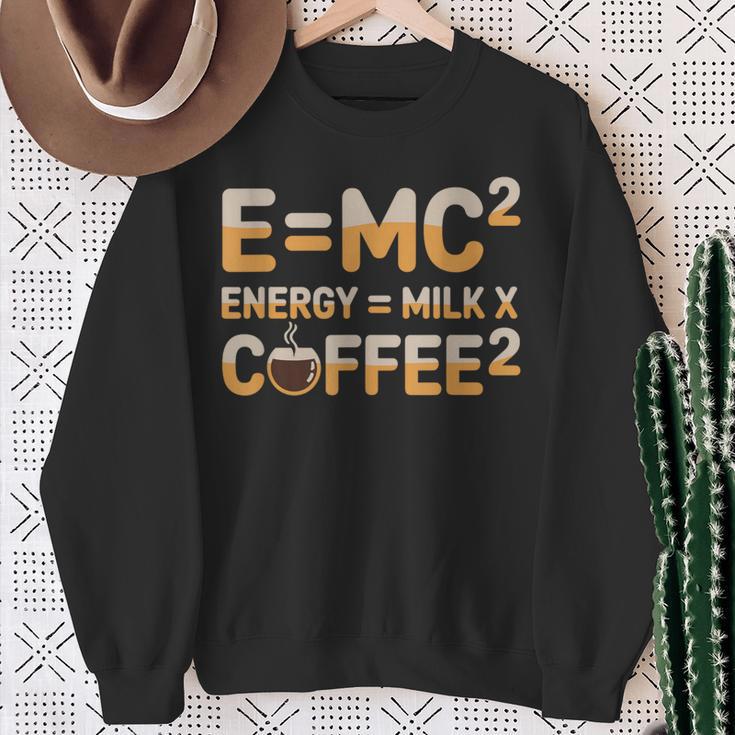 EMc2物理学が語る、コーヒーを介したオタクのダジャレ・エネルギー スウェットシャツ 年配の女性への贈り物